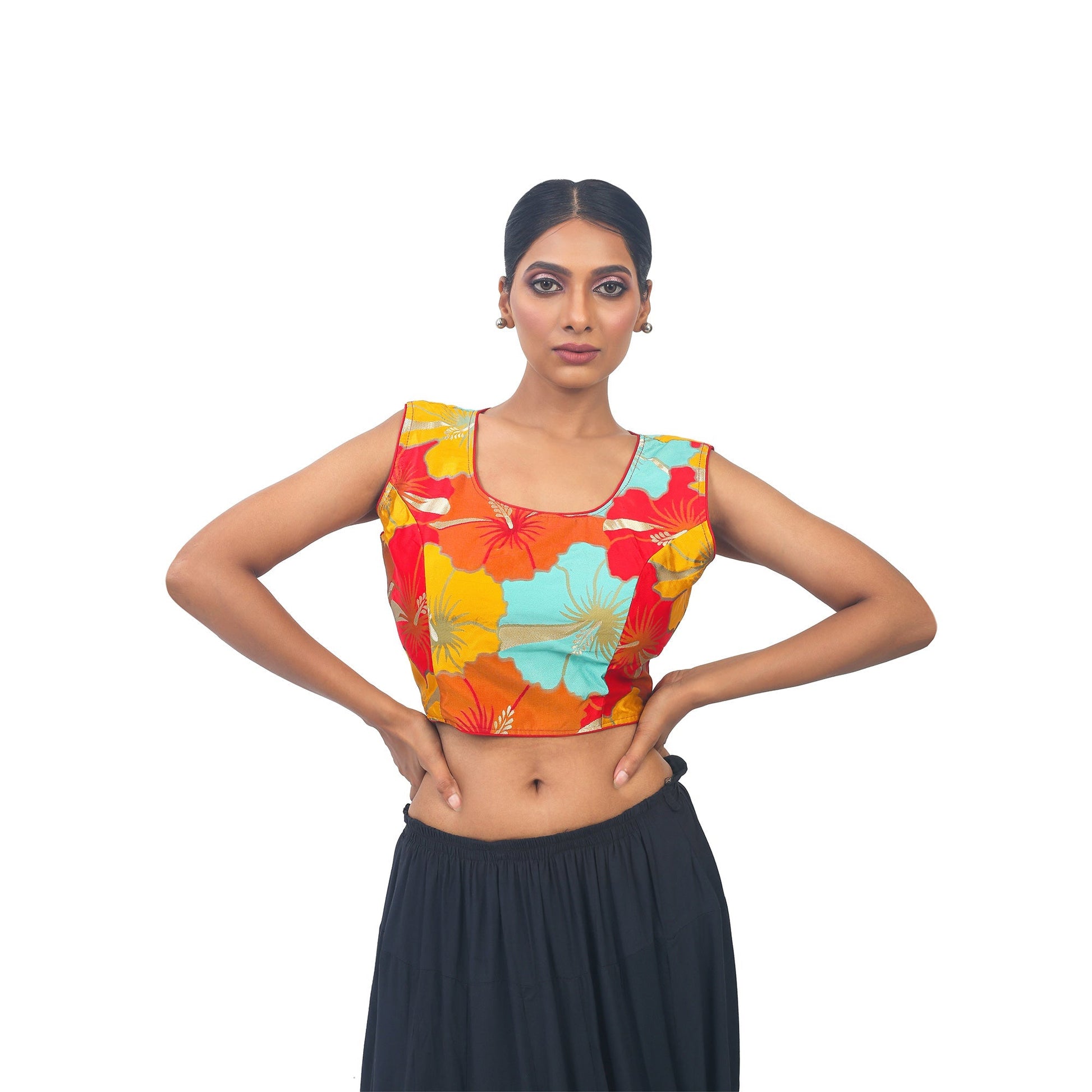 Multicolour | Silk | Designer | Blouse Apparel & Accessories 32 34 36 Blouse blouses Crop tops Multicolour thehangrmulticolour-silk-designer-blousethehangr-154918