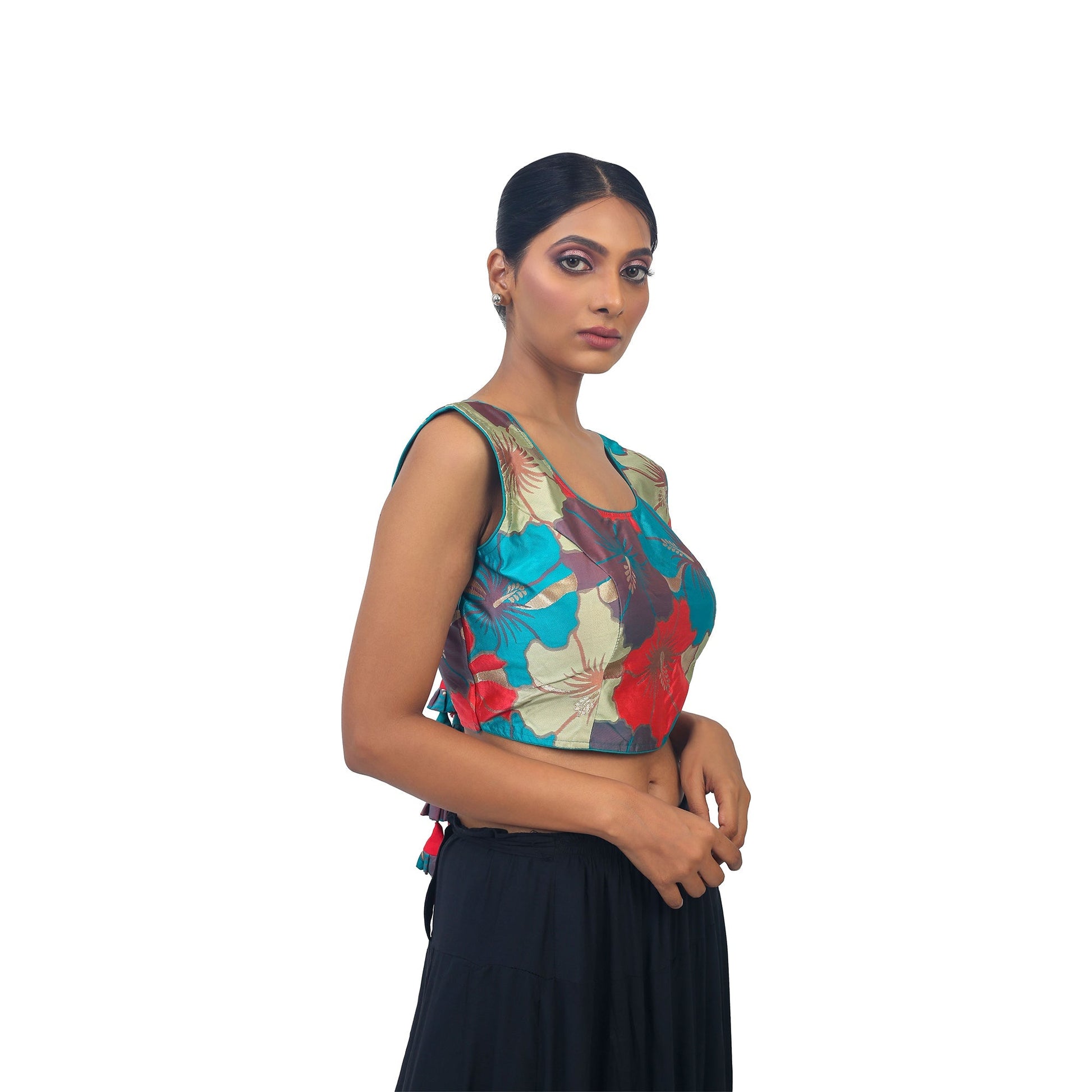 Multicolour | Silk | Designer | Blouse Apparel & Accessories 32 34 36 Blouse blouses Crop tops Multicolour thehangrmulticolour-silk-designer-blousethehangr-197200