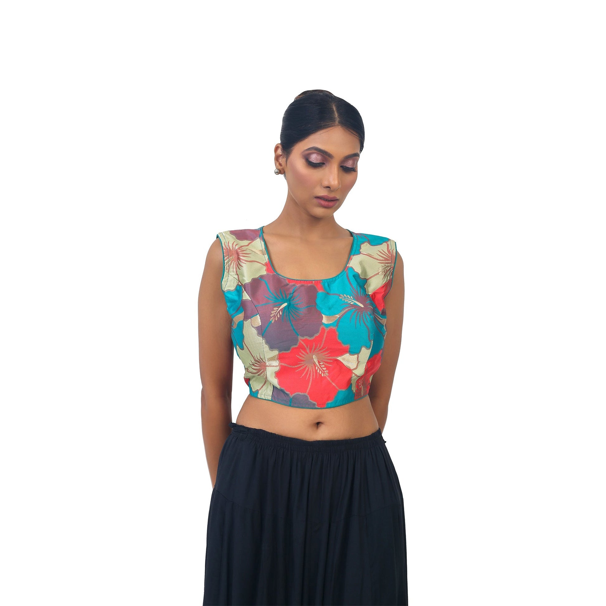 Multicolour | Silk | Designer | Blouse Apparel & Accessories 32 34 36 Blouse blouses Crop tops Multicolour thehangrmulticolour-silk-designer-blousethehangr-255336