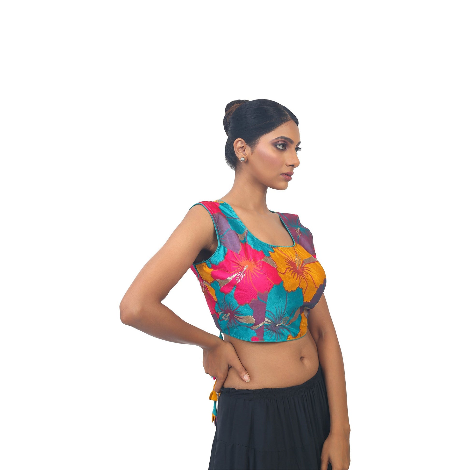 Multicolour | Silk | Designer | Blouse Apparel & Accessories 32 34 36 Blouse blouses Crop tops Multicolour thehangrmulticolour-silk-designer-blousethehangr-457491