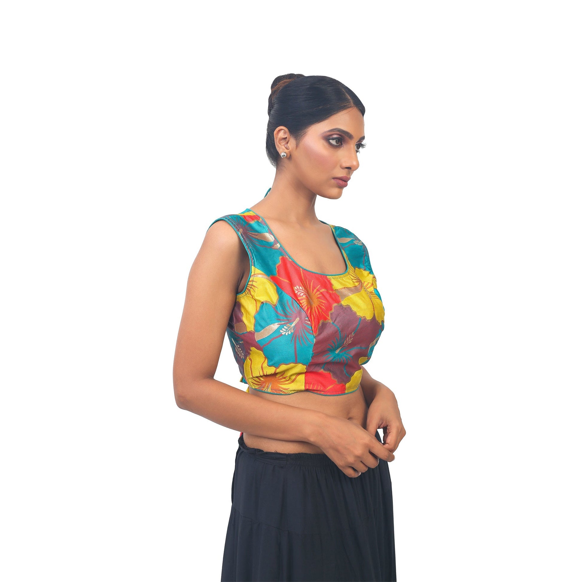 Multicolour | Silk | Designer | Blouse Apparel & Accessories 32 34 36 Blouse blouses Crop tops Multicolour thehangrmulticolour-silk-designer-blousethehangr-697452