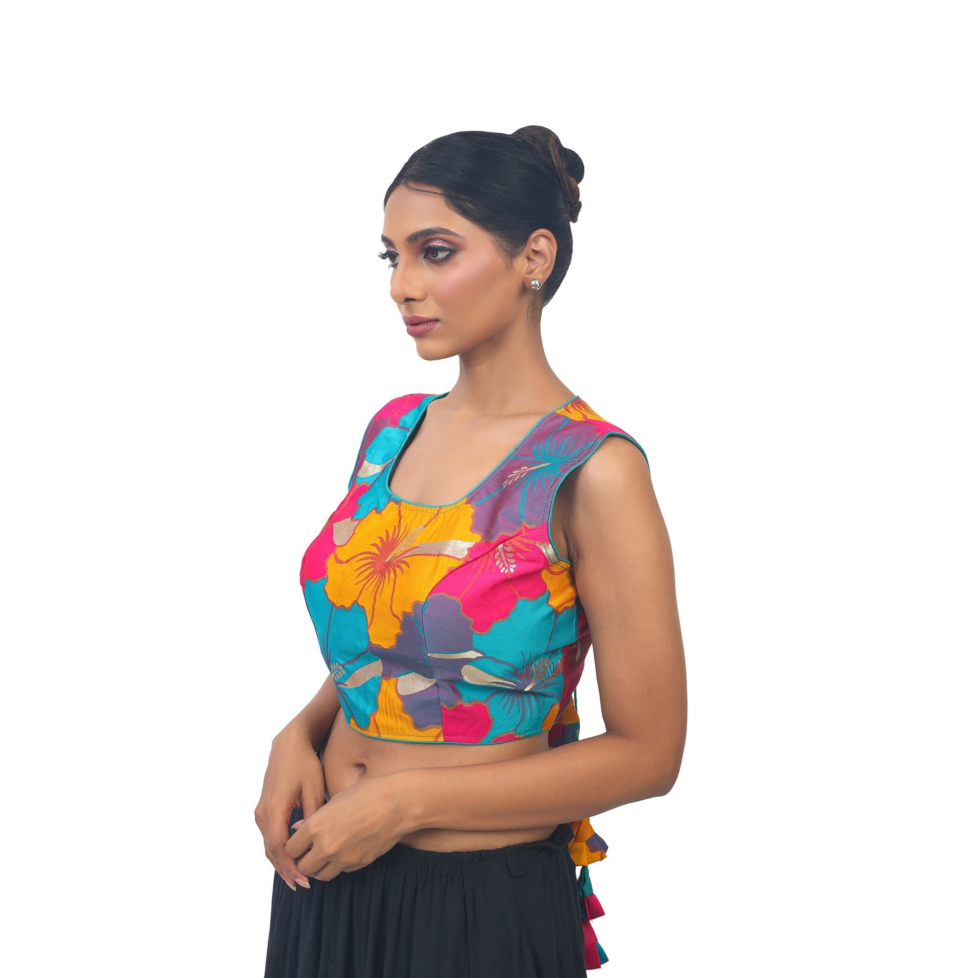 Multicolour | Silk | Designer | Blouse Apparel & Accessories 32 34 36 Blouse blouses Crop tops Multicolour thehangrmulticolour-silk-designer-blousethehangr-702870