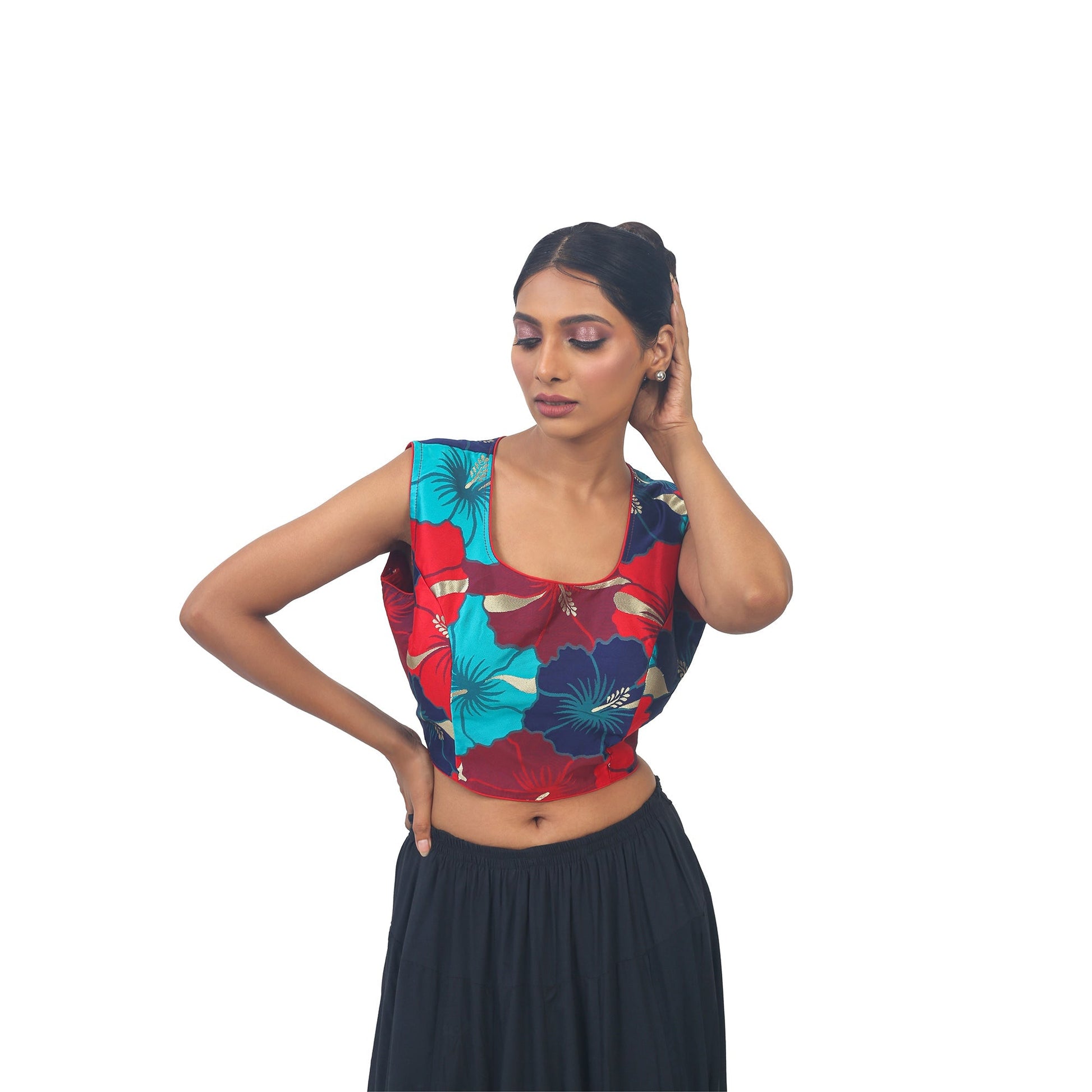 Multicolour | Silk | Designer | Blouse Apparel & Accessories 32 34 36 Blouse blouses Crop tops Multicolour thehangrmulticolour-silk-designer-blousethehangr-779751