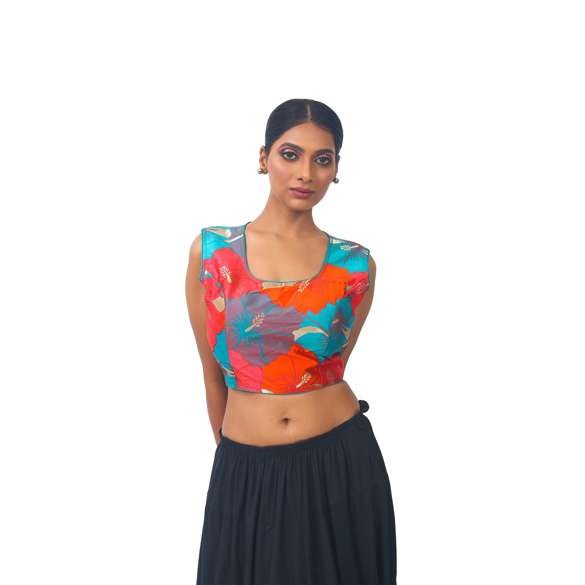 Multicolour | Silk | Designer | Blouse Apparel & Accessories 32 34 36 Blouse blouses Crop tops Multicolour thehangrmulticolour-silk-designer-blousethehangr-850084