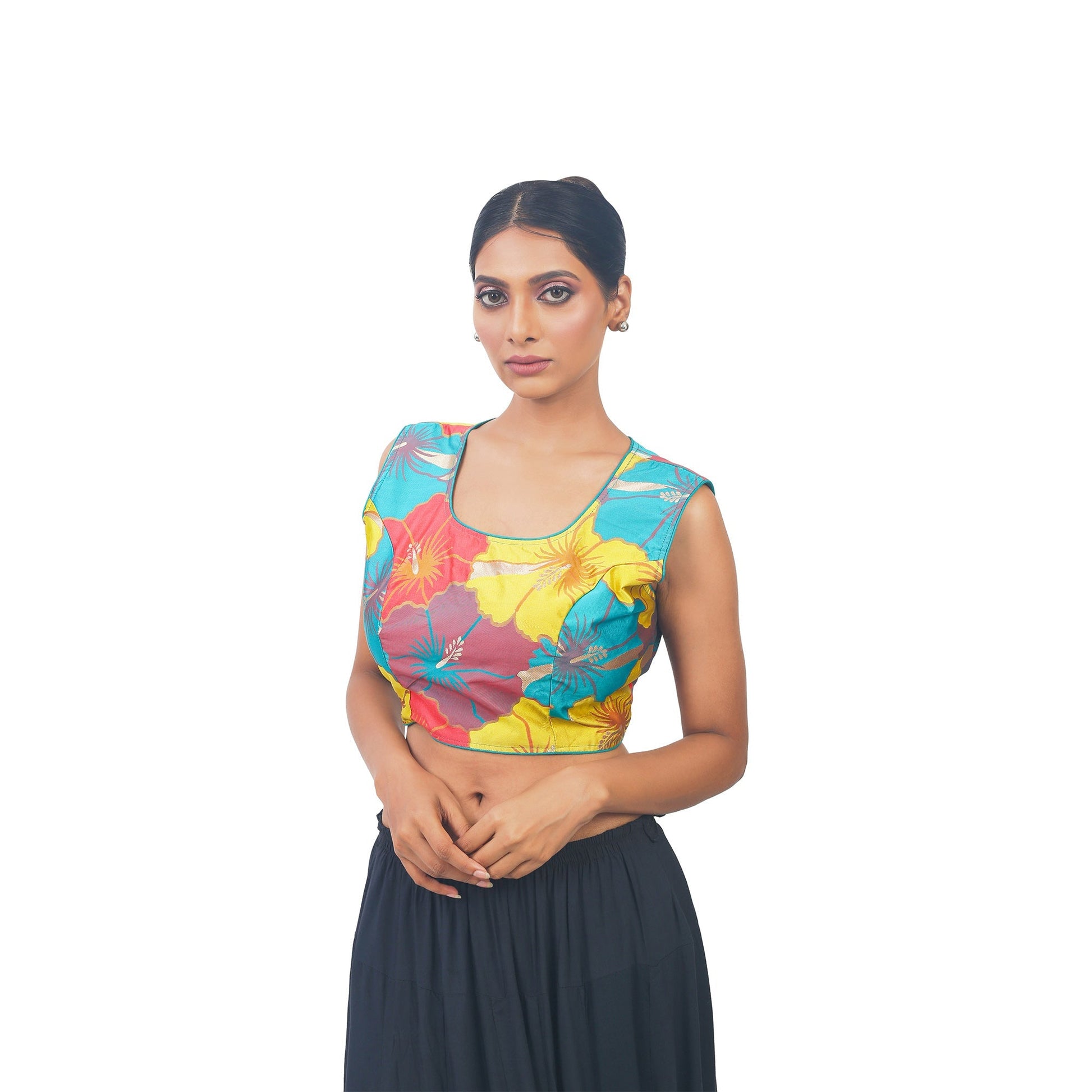 Multicolour | Silk | Designer | Blouse 36 Apparel & Accessories 32 34 36 Blouse blouses Crop tops Multicolour thehangrmulticolour-silk-designer-blousethehangr-905995