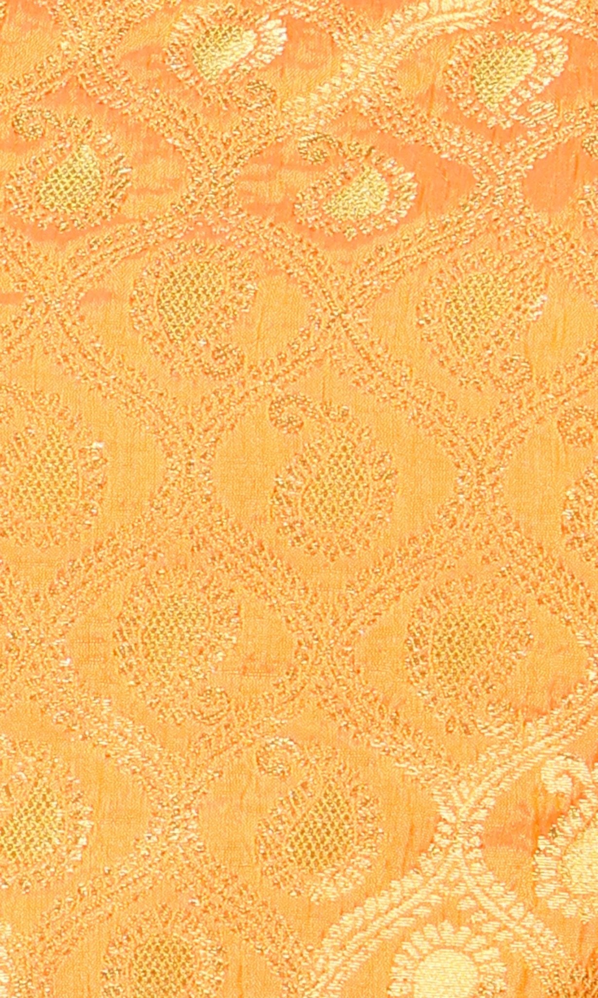 Orange |Gold |Brocade |Blouse Apparel & Accessories 32 34 36 Blouse blouses golden Lehza orange yellow thehangrorange-gold-brocade-blousethehangr-198809