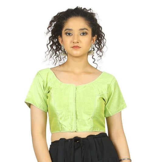 Parrot Green |Fantom Silk |Blouse Apparel & Accessories 32 34 36 Blouse blouses Green itefaq parrot thehangrparrot-green-fantom-silk-blousethehangr-164785