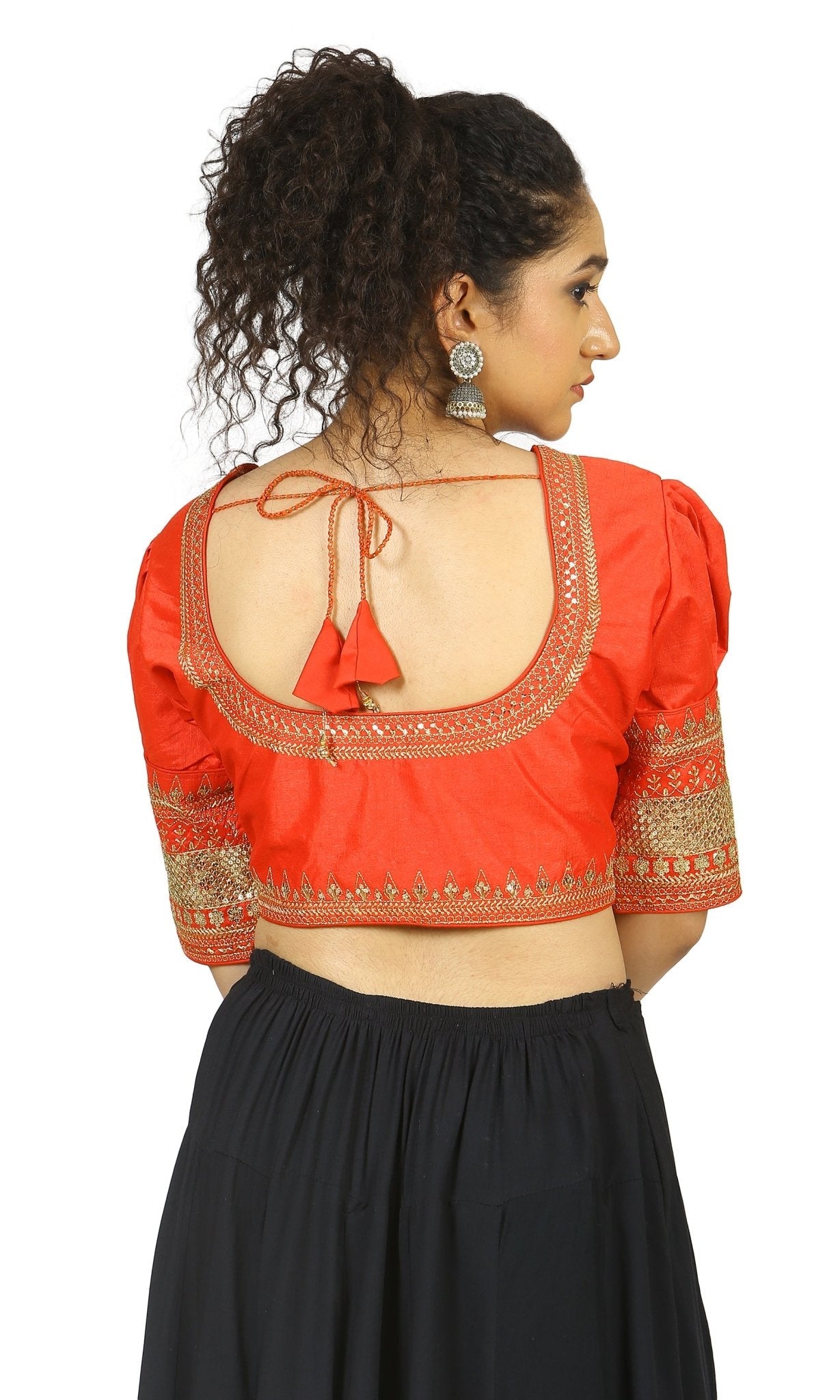 Red |Raw Silk |Blouse Apparel & Accessories 32 34 36 Blouse blouses red thehangrred-raw-silk-blousethehangr-853220