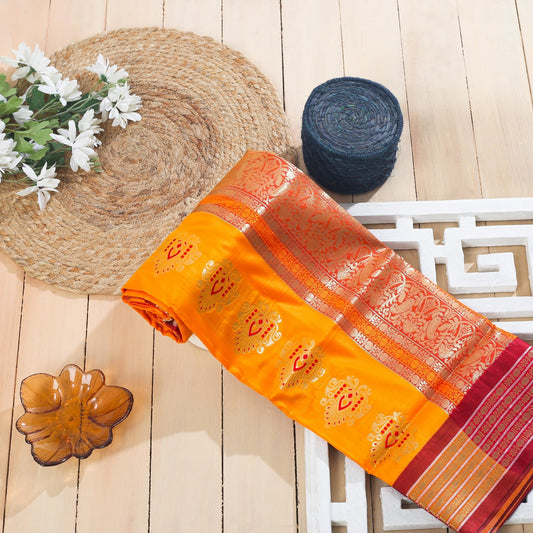 Designer | Silk | Yellow | Saree Apparel & Accessories 50%off Art Silk Festive orange Saree Saree Silk silk work yellow thehangrdesigner-silk-yellow-sareethehangr-610369