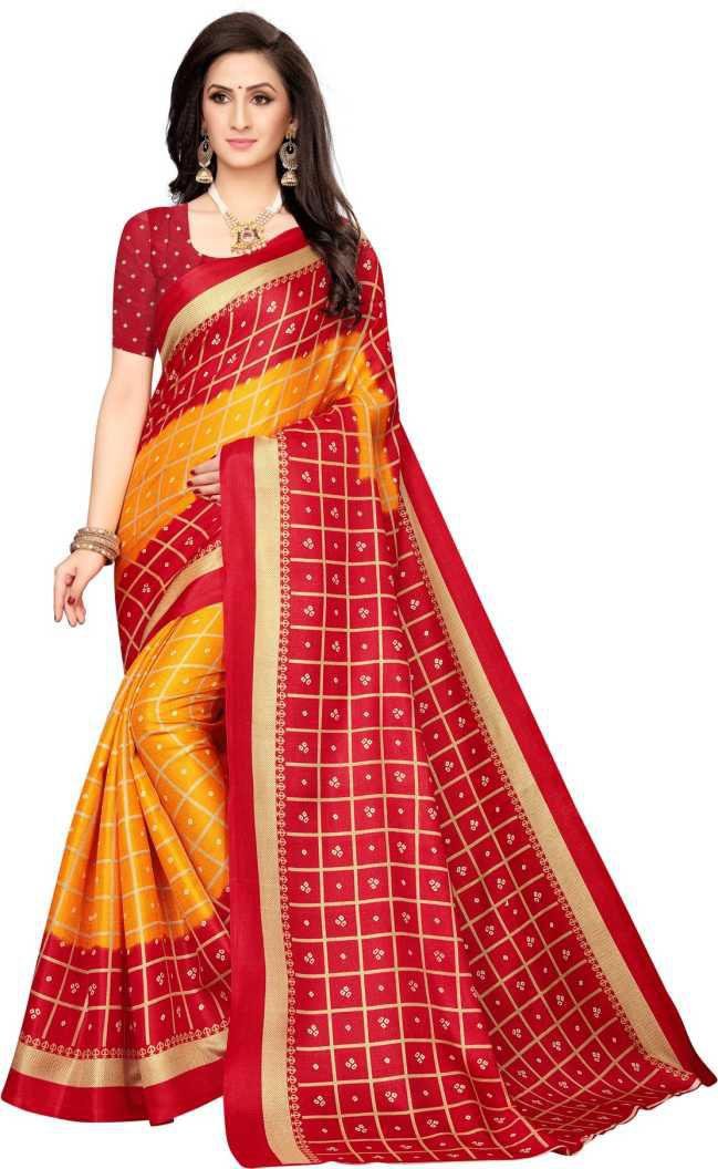 Women's Geometrical Design Saree with Blouse Piece - TheHangr